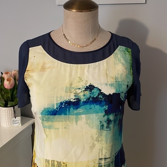 Karen Millen Silk Abstract Dress | Size 8 US - Picture 8 of 14